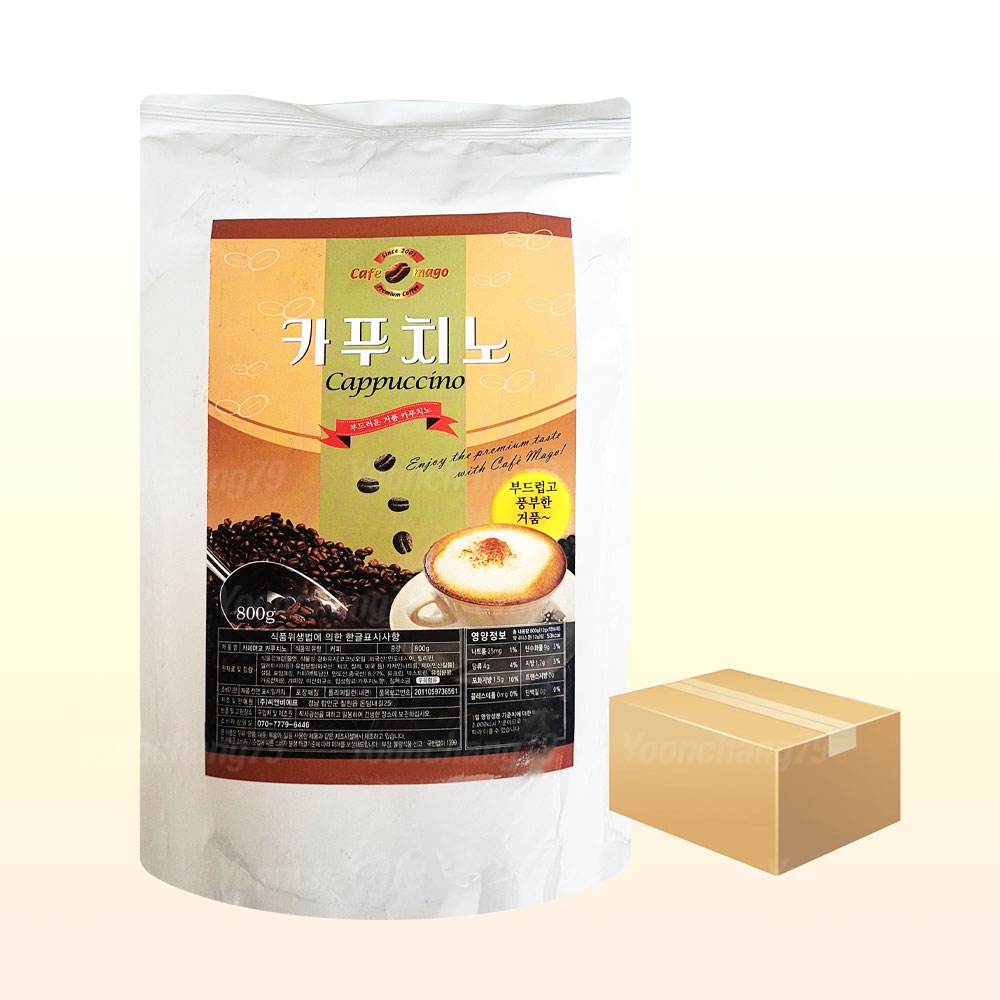 씨앤비 카페마고 카푸치노 800g X 12개/자판기커피 : 윤창79