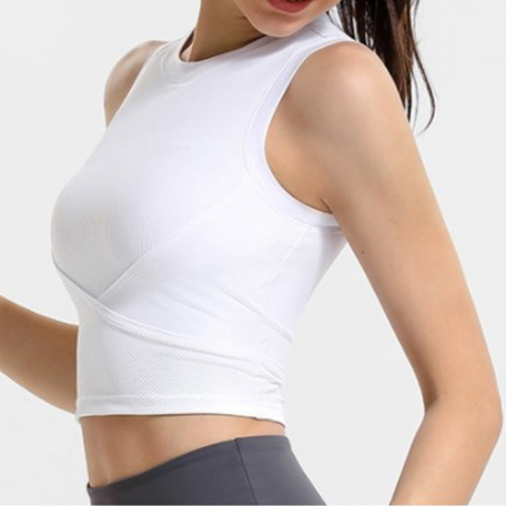 에어트 민소매 세미 크롭티 캡내장 필라테스복 요가복 상의 운동복 탑 이미지 6