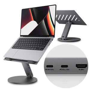 노트북 거치대 6in1 USB 허브형 높이 조절 받침대 스탠드 LD204... 개봉기 | 실사용 후기 - 상품 이미지 1