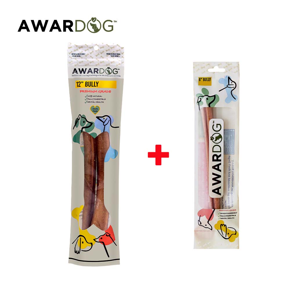 강아지 구강간식 오래먹는 개껌 어워드독 불리바 슈퍼점보 30cm, 150g, 1개 - 상품 이미지