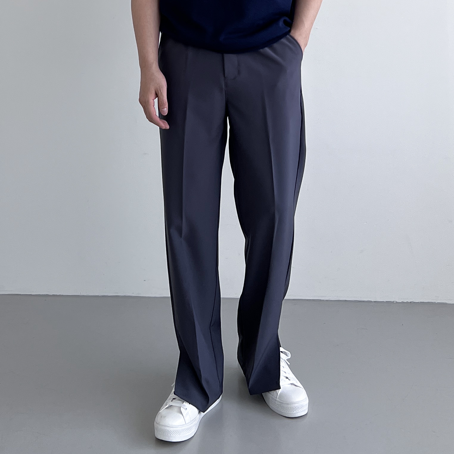 남자부츠컷슬랙스 세미와이드슬랙스 링클프리바지 구김없는바지 - 상세 이미지 3