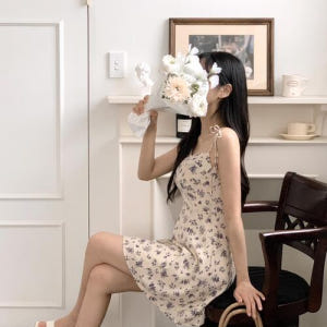 제시 여리여리 끈나시 스모크밴딩 쉬폰 원피스 뷔스티에 휴양지룩 착용 후기 | 사이즈/핏 총정리 - 상품 이미지 2