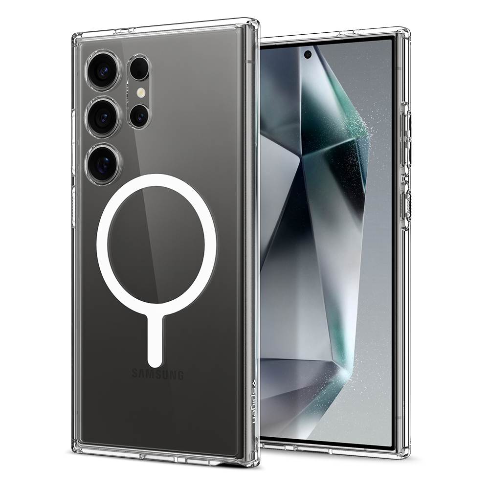 슈피겐 갤럭시 맥세이프 케이스 울트라하이브리드맥핏 클리어화이트, 갤럭시S24 울트라