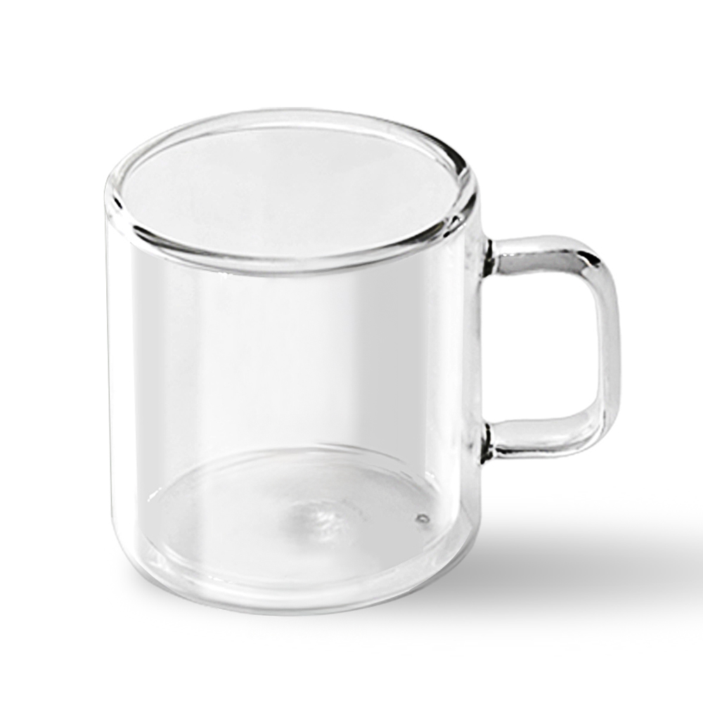 칼딘 홈카페 이중 내열 유리컵 더블월글라스 컬러풀 머그 컵 클리어