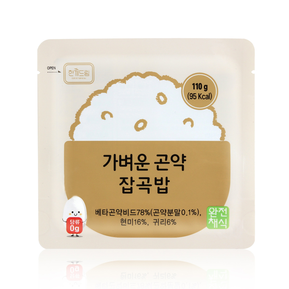 한끼드림 가벼운 곤약 잡곡밥 즉석밥 95kcal 무당 저지방 110g 1개 - 상품 이미지