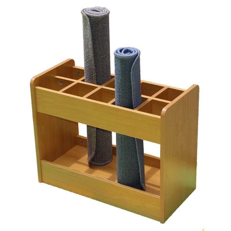 원목 요가매트 거치대 정리함 폼롤러 수납장 헬스장 박스 웜화이트 65x30x50cm - 상세 이미지 5