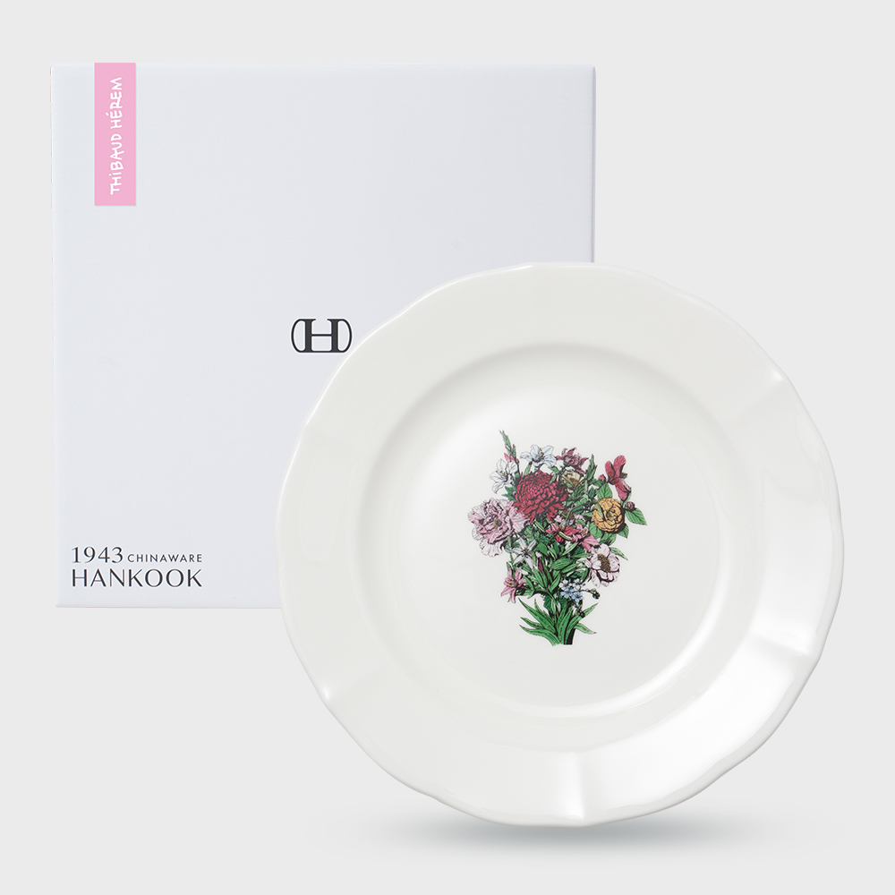 [한국도자기X티보에렘] 오브제 42. 8인치 접시 20CM 1P (Bouquet) - 상세 이미지 3
