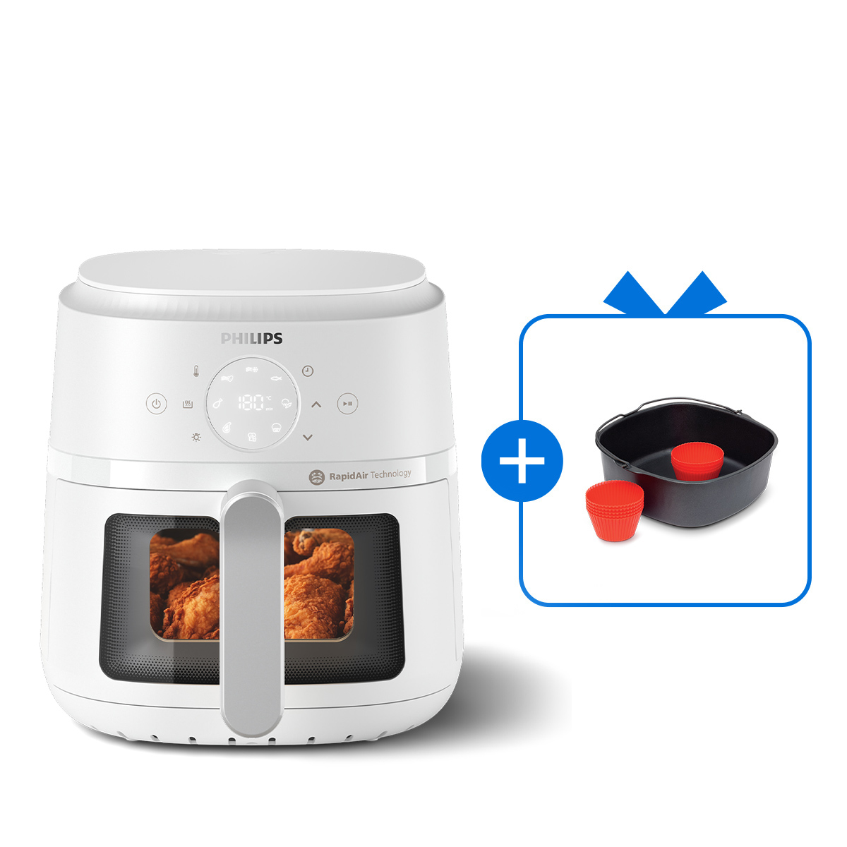 필립스 2000시리즈 보이는 에어프라이어 4.2L 화이트