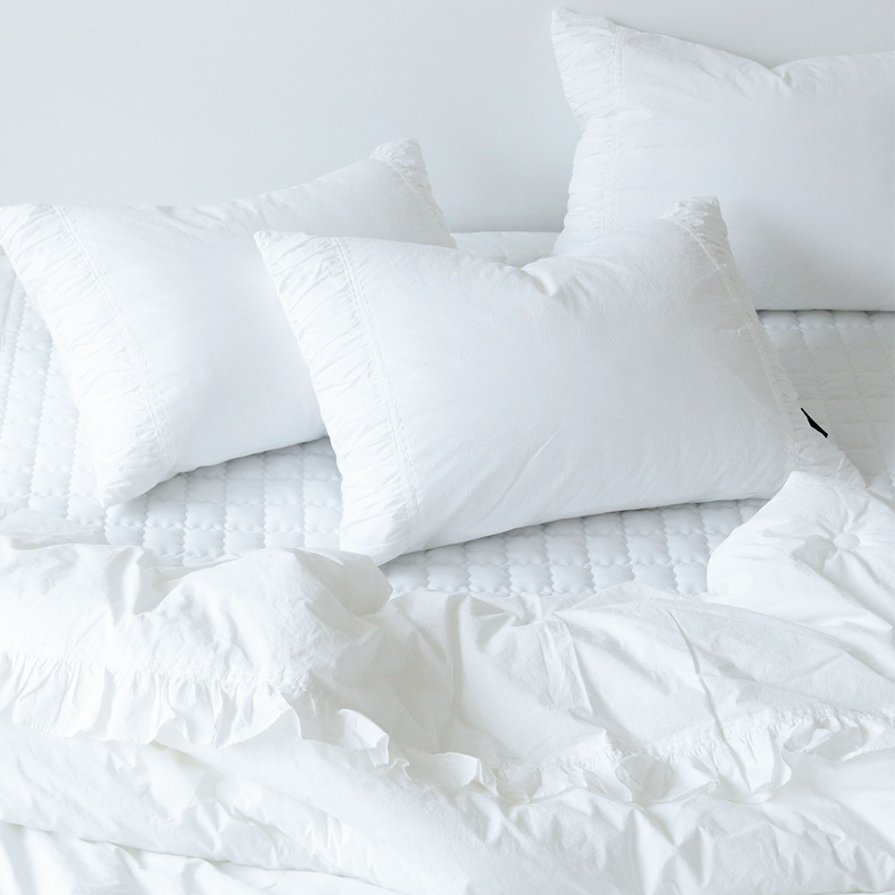 로망 쉬폰 셔링 워싱 고밀도 순면 알러지케어 옥수수솜 호텔식 여름 사계절 차렵이불 Q