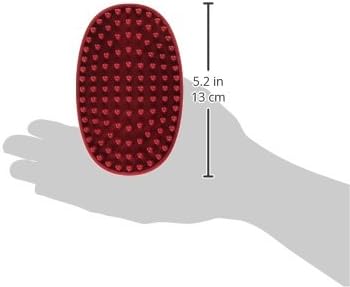 Le Salon 르 살롱 강아지 정전기 방지 빗 에센셜 고무 털 관리 브러쉬 루프 핸들, 레드 - 애견 마사지 제거 KY : 민일칠트린카