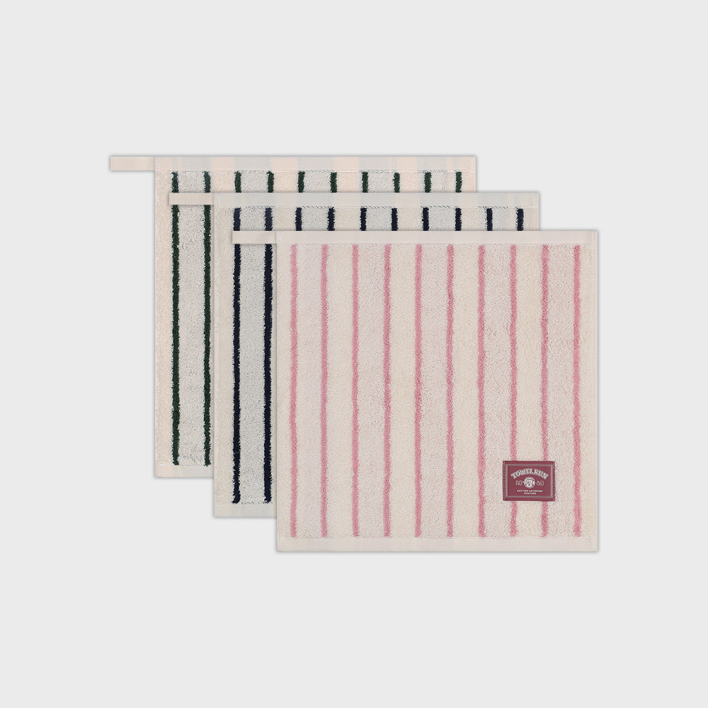 송월 타올쿤 멀티 스트라이프 핸드타월 60g 코마사 30수