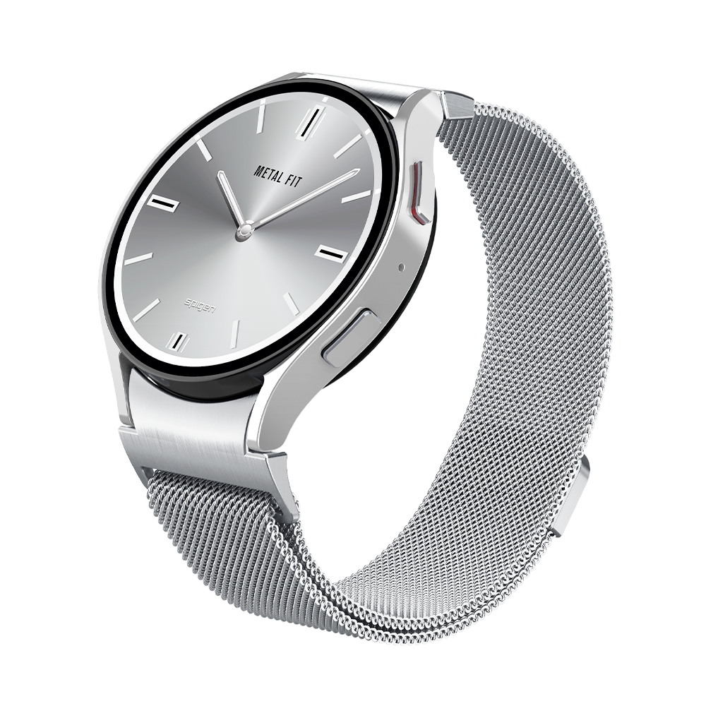 갤럭시워치7 스트랩 갤럭시워치6 클래식 5 4 FE 날개형 버튼식 밀레니즈 메쉬 메탈핏