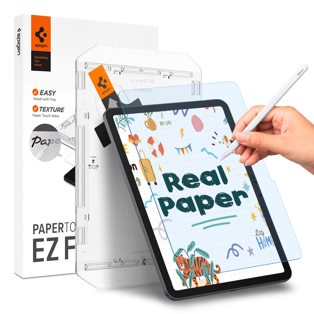 아이패드에어 11 M3 M2 6세대 종이질감 붙이기 쉬운 강화유리 액정필름 페이퍼터치 이지핏 제품 이미지