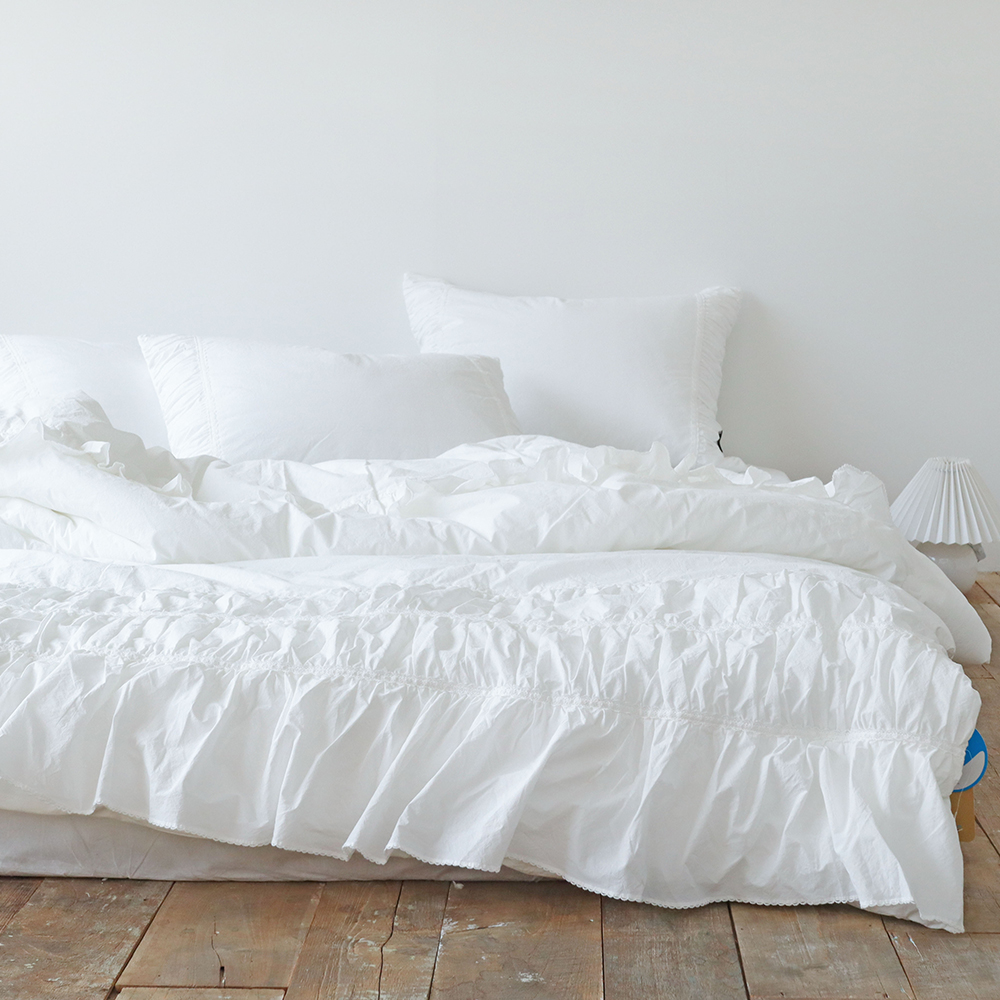 로망 쉬폰 셔링 워싱 고밀도 순면 알러지케어 옥수수솜 호텔식 여름 사계절 차렵이불 Q