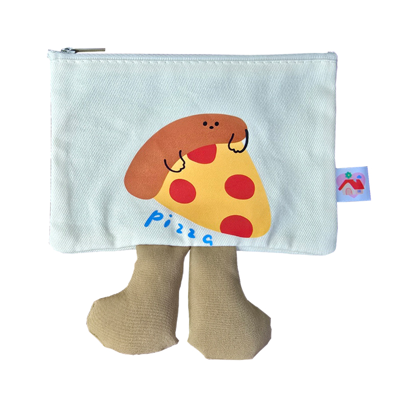 뷰레이터닷컴 푸드 미니 캔버스 파우치 캐릭터 화장품 립스틱 생리대 파우치 - 상세 이미지 3