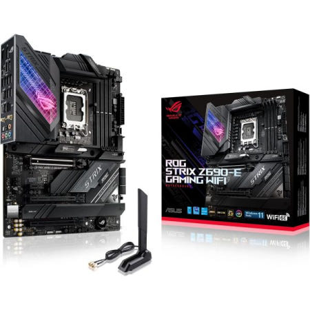 ASUS [해외]Asus ROG Strix Z690-E 게이밍 WiFi 데스크톱 마더보드 - 인텔 Z690 칩셋 - 소켓 LGA-1700 - 인텔 옵테인 메모리 준비 완료 - ATX - 펜