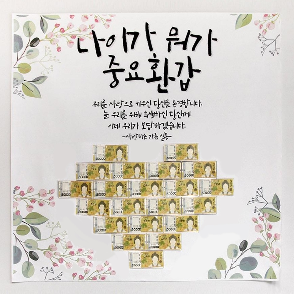 팔순용돈이벤트 칠순선물현금 현관문생일이벤트 엄마 아빠 - 상품 이미지