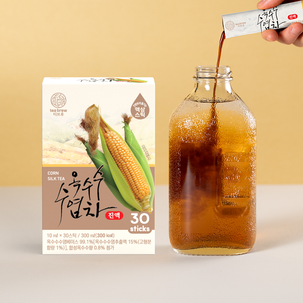 맥널티 3초차 티브루 원액 간편 액상스틱 30개입 (보리차/옥수수/헛개수/호박팥차) 골라담기 3종 택2 이미지 3
