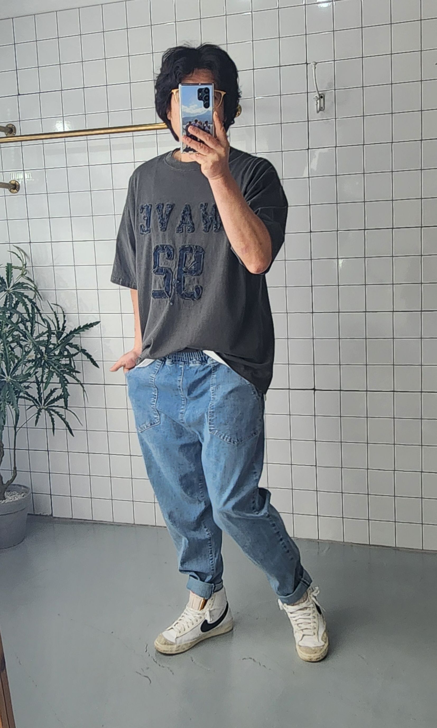 피그먼트 남자 여름 반팔티셔츠 - 상세 이미지 3