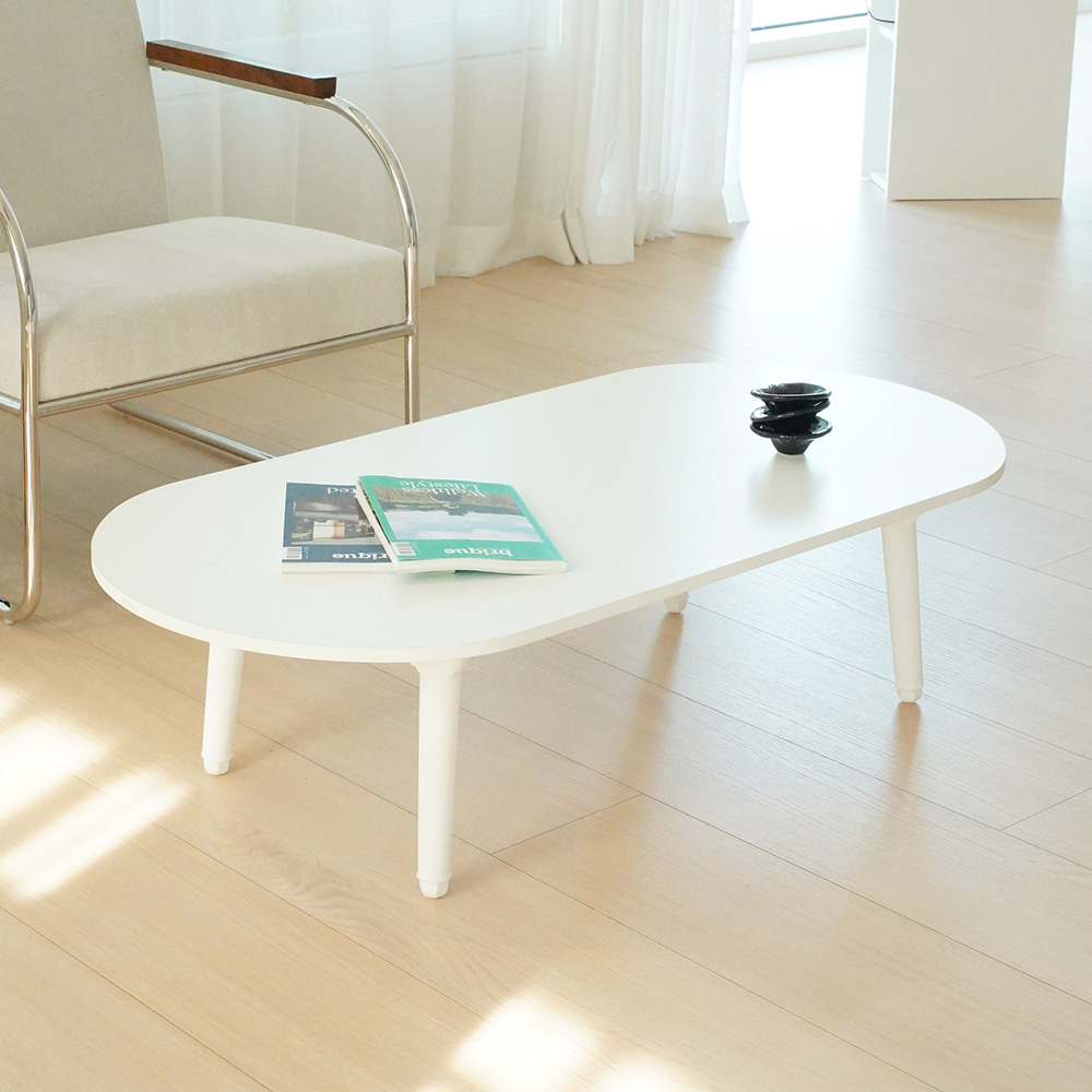 동서가구 폴딩 6단 높이조절 타원형 테이블 LPM 1200x600 DF926011