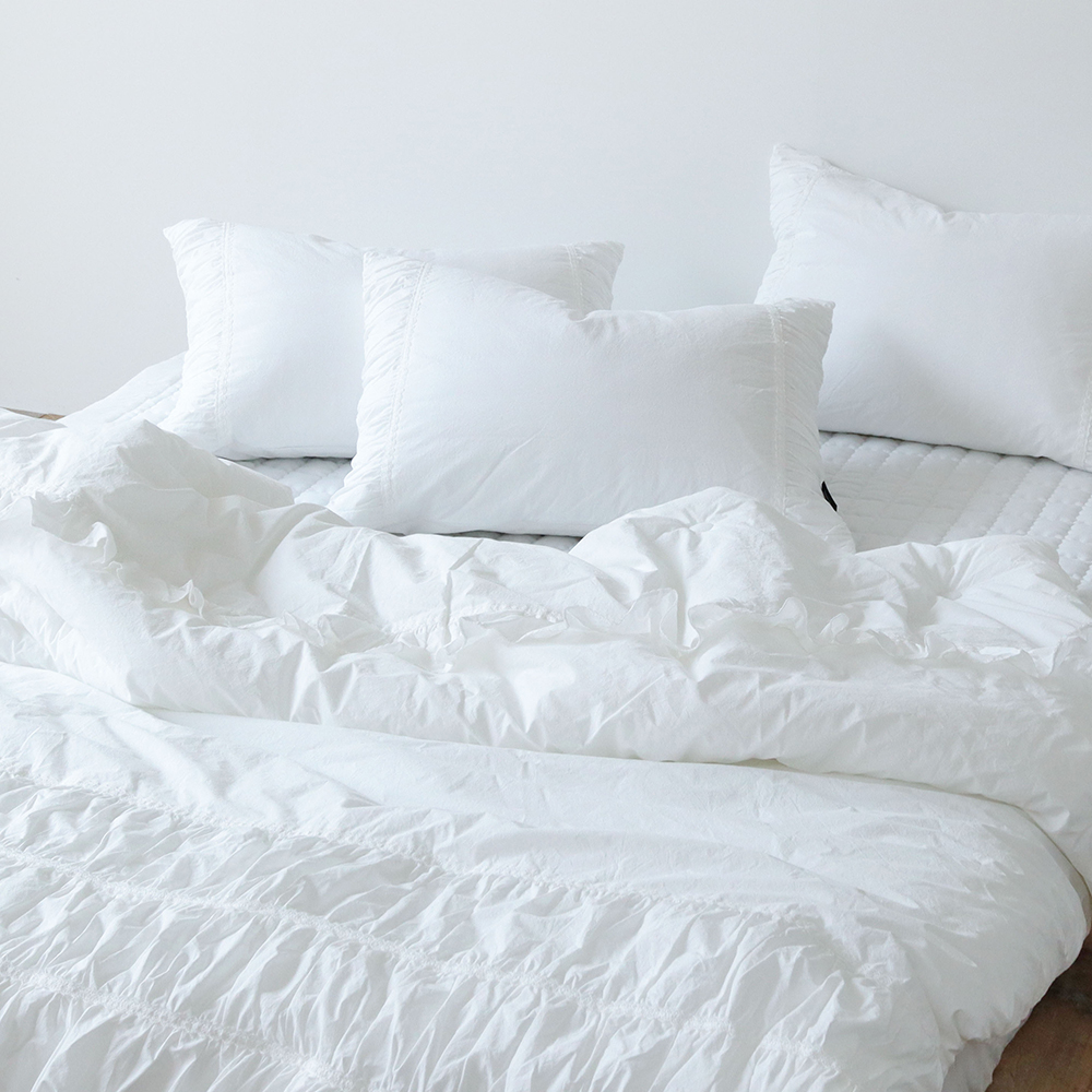 로망 쉬폰 셔링 워싱 고밀도 순면 알러지케어 옥수수솜 호텔식 여름 사계절 차렵이불 Q