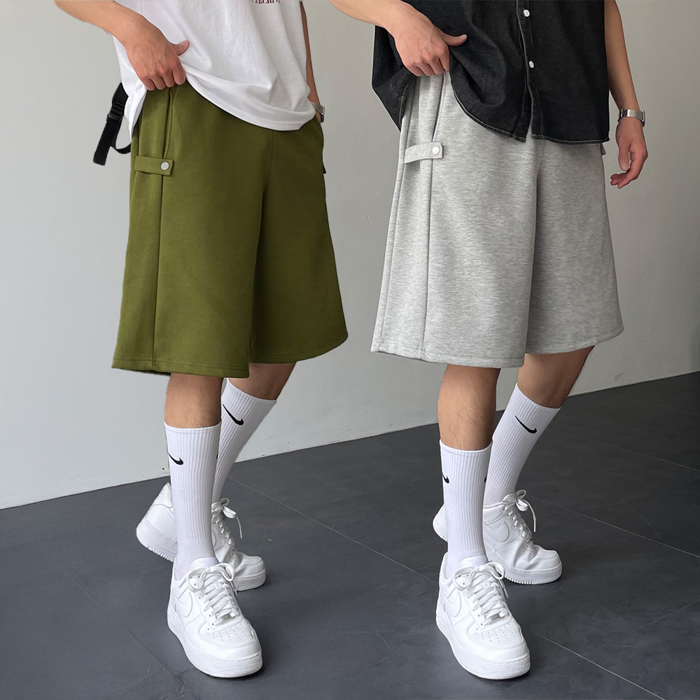 남자버뮤다팬츠 남자와이드반바지 6부반바지 - 상품 이미지