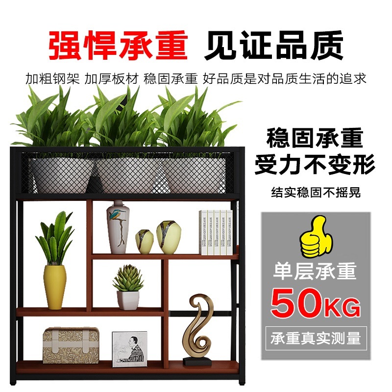 화분파티션 책장 오피스 북카페 셀프가벽 거실 수납장 제트 w80xD29xH110cm++블랙+라이트월넛 - 상세 이미지 3
