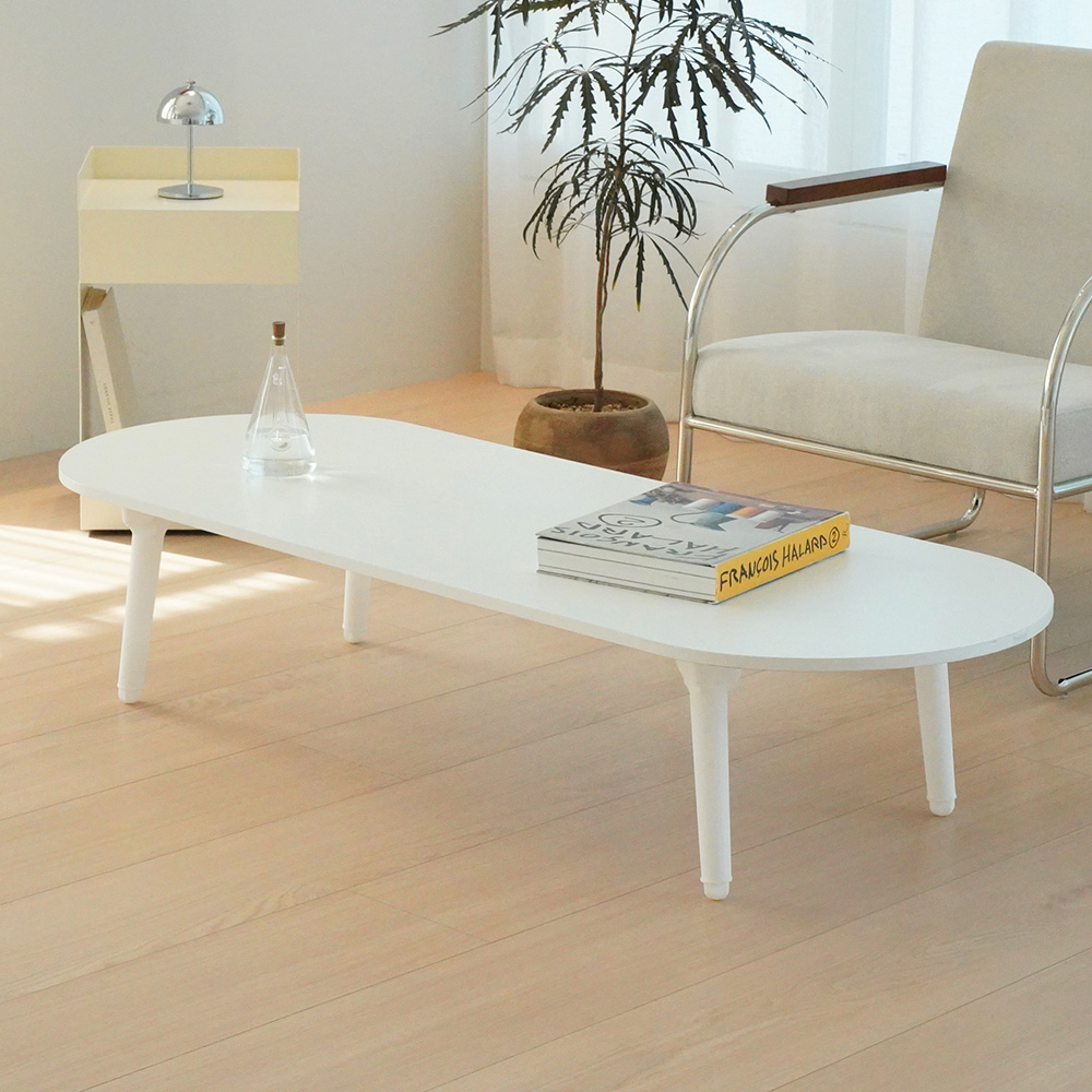 동서가구 폴딩 6단 높이조절 타원형 테이블 LPM 1500x600 DF926013