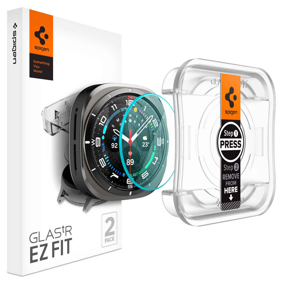 갤럭시워치 울트라 강화유리 액정보호필름 글라스tR이지핏(부착 가이드툴 포함)