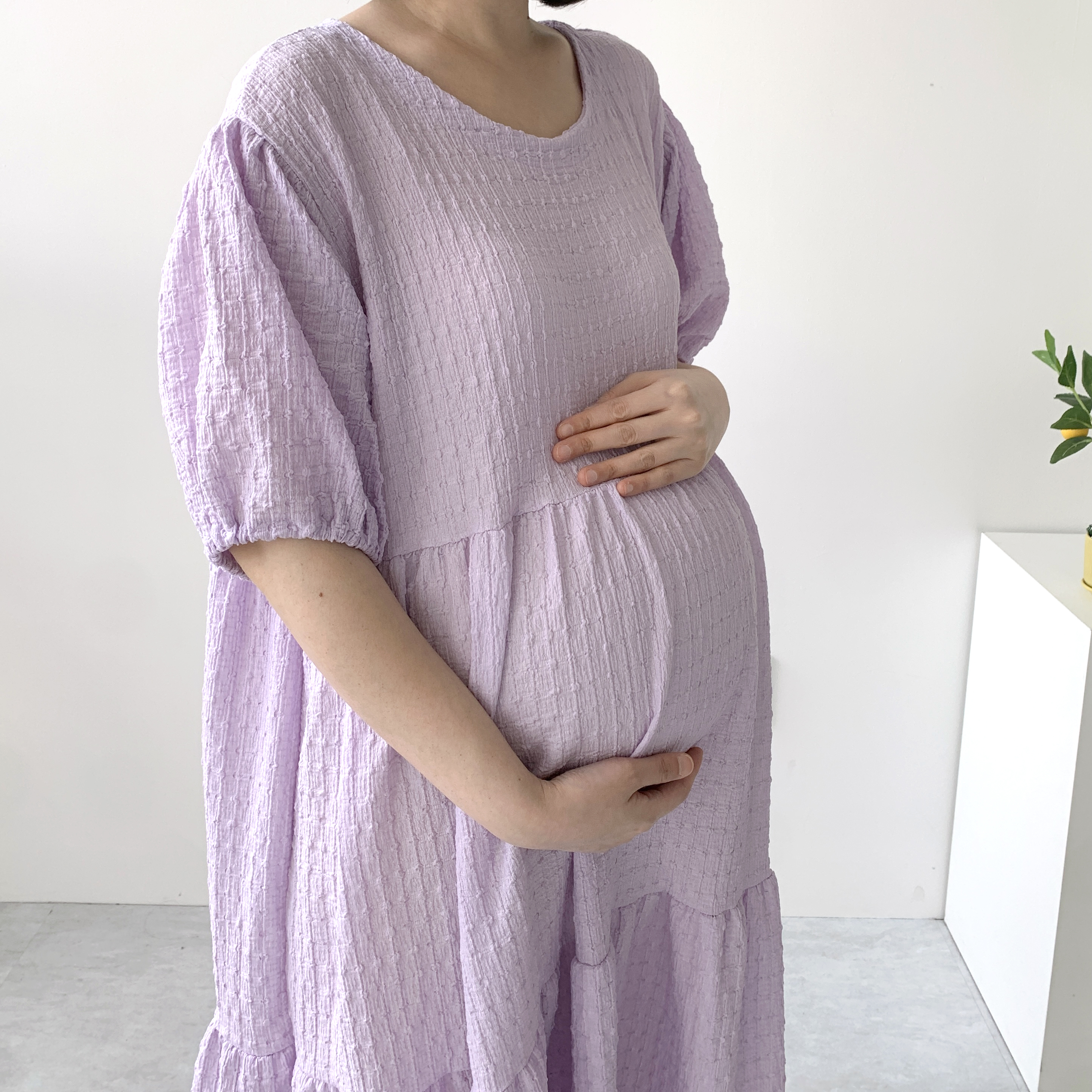 연보라원피스 캉캉원피스 민트 링클원피스 - 상세 이미지 4