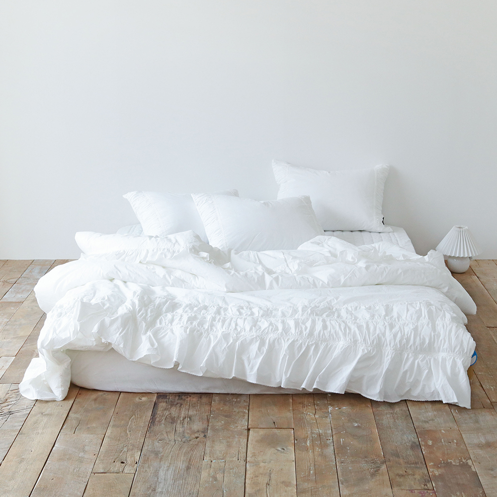 로망 쉬폰 셔링 워싱 고밀도 순면 알러지케어 옥수수솜 호텔식 여름 사계절 차렵이불 Q