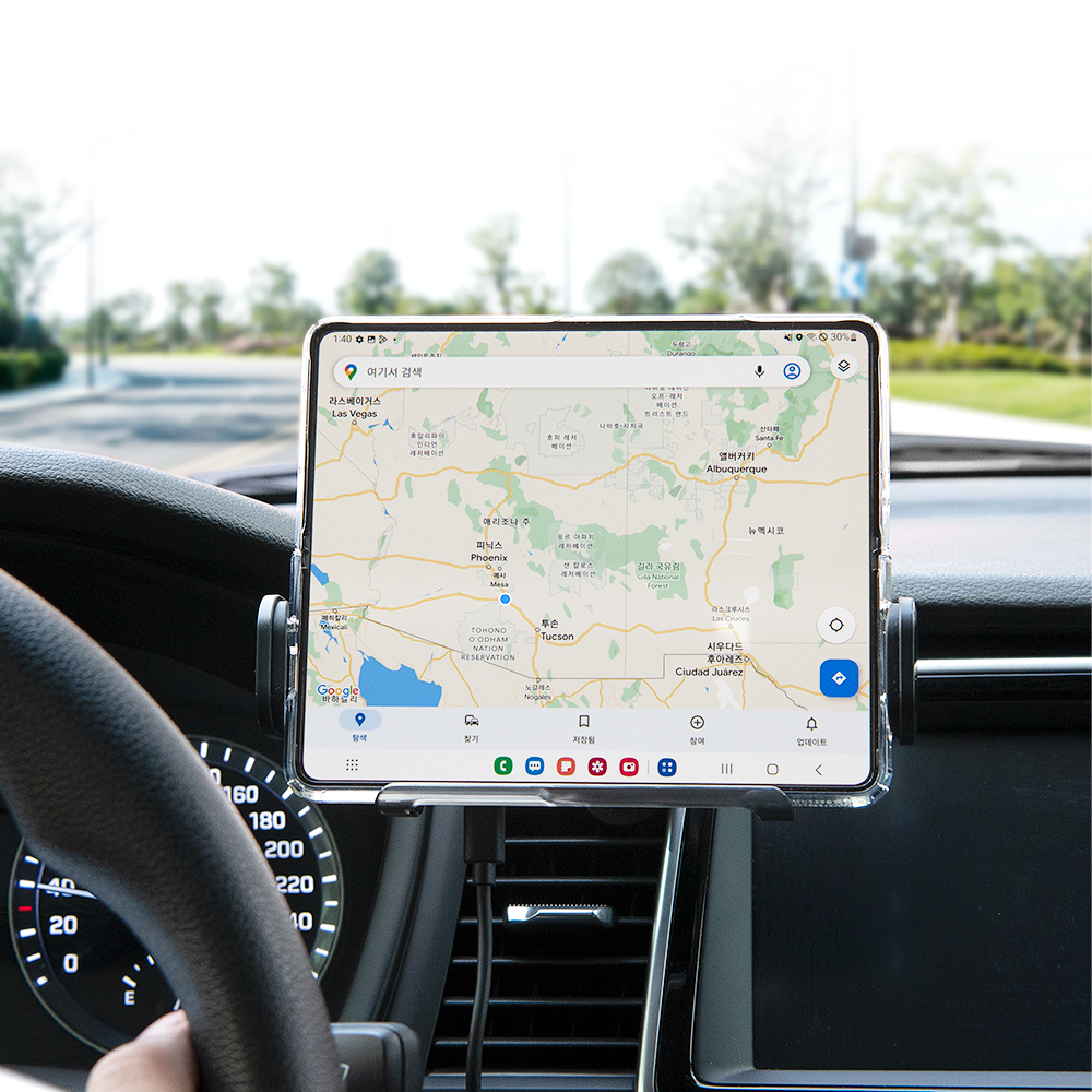 갤럭시 Z폴드 폴드7 차량용 핸드폰 고속 무선 충전 거치대 GTS12W