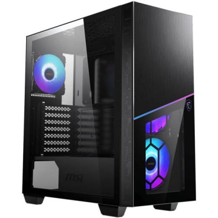 [해외]MSI MPG SEKIRA 100R 미드 타워 게이밍 PC 케이스(4 x 120mm ARGB 팬, 인스타 라이트 루프, USB 3.2 Gen2 Type-C, E-ATX, M