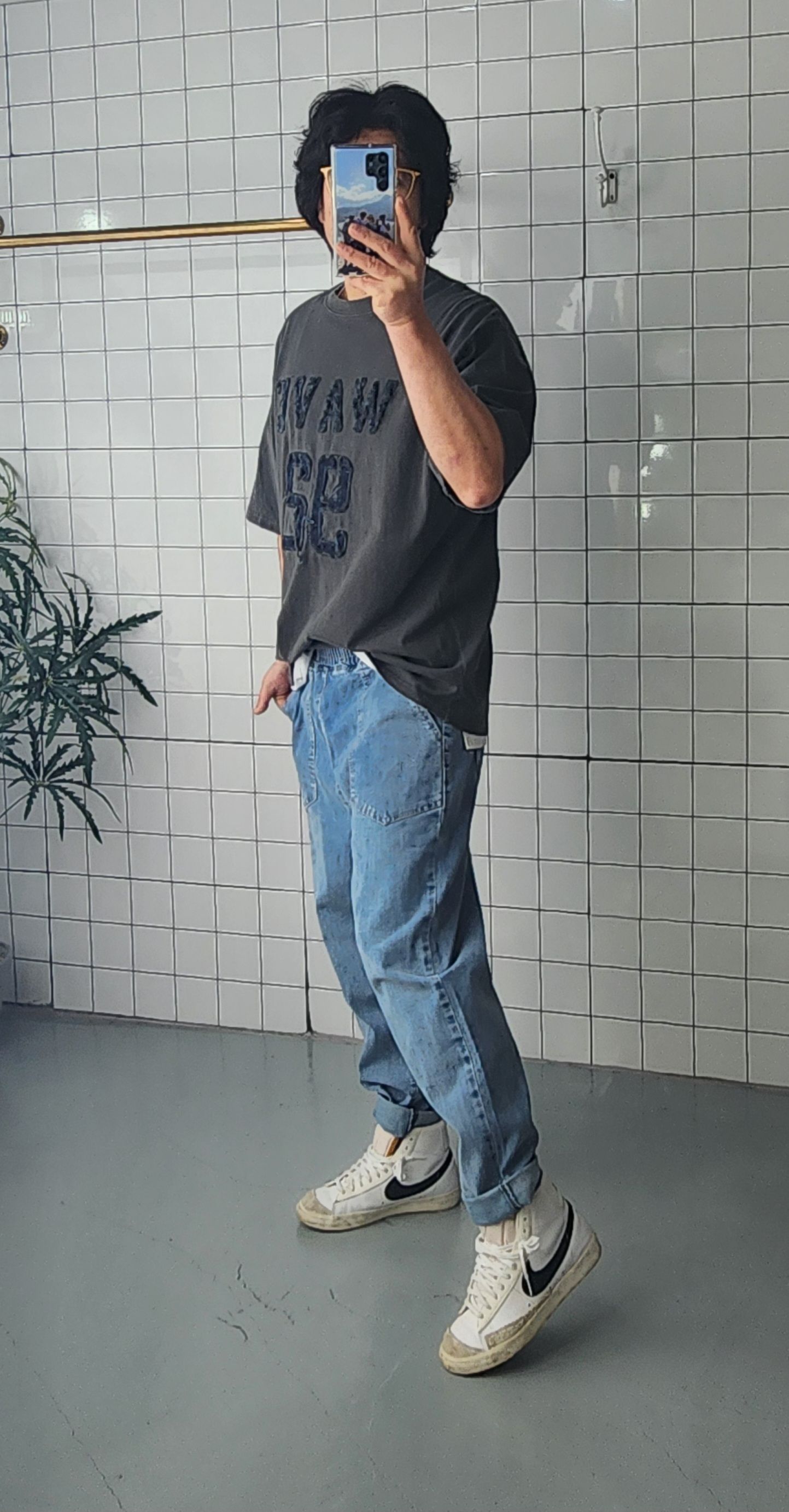 피그먼트 남자 여름 반팔티셔츠 - 상세 이미지 4