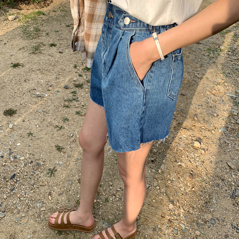 니베루 비죠 데님 반바지 - 상세 이미지 2