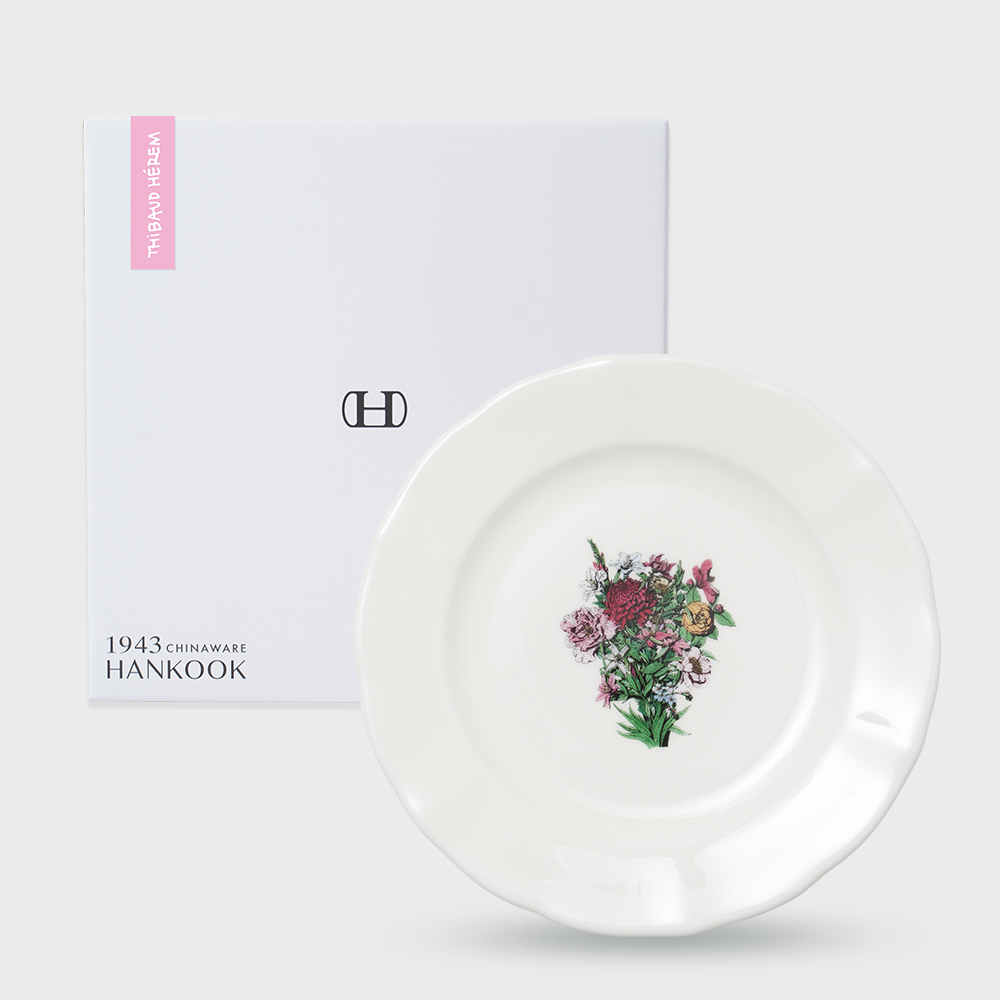 [한국도자기X티보에렘] 오브제 22. 6인치 접시 17CM 1P (Bouquet) - 상세 이미지 4