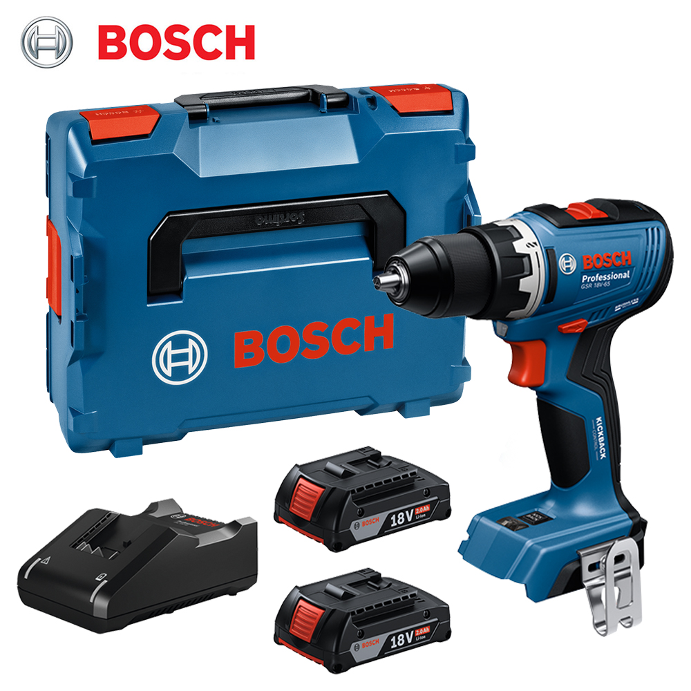 보쉬 충전드릴 드라이버 세트 GSR 18V-65(2.0Ah) 배터리 2개