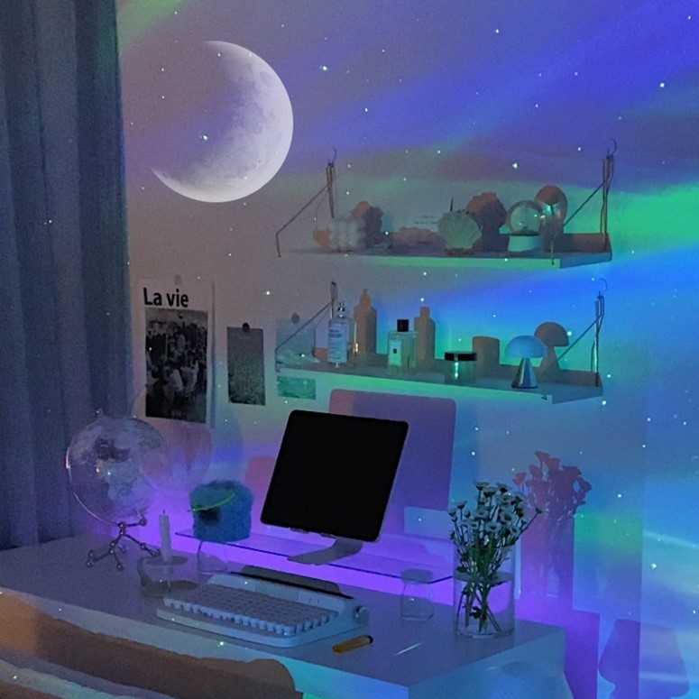 칼리아 엘루나 우주 달 오로라 무드등 침실 은하수 조명 집들이선물