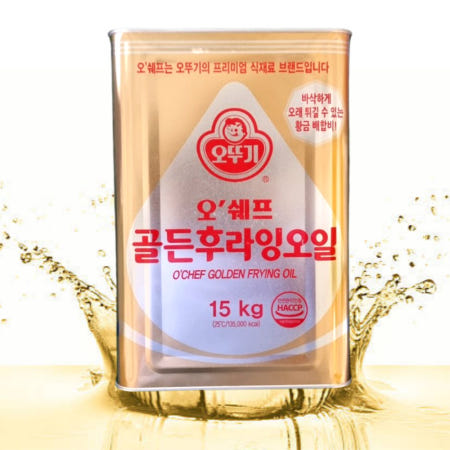 [광주 직배송 전용]오뚜기 오쉐프 골든후라잉 식용유 콩기름 팜유 혼합유 18L 업소용 대두유