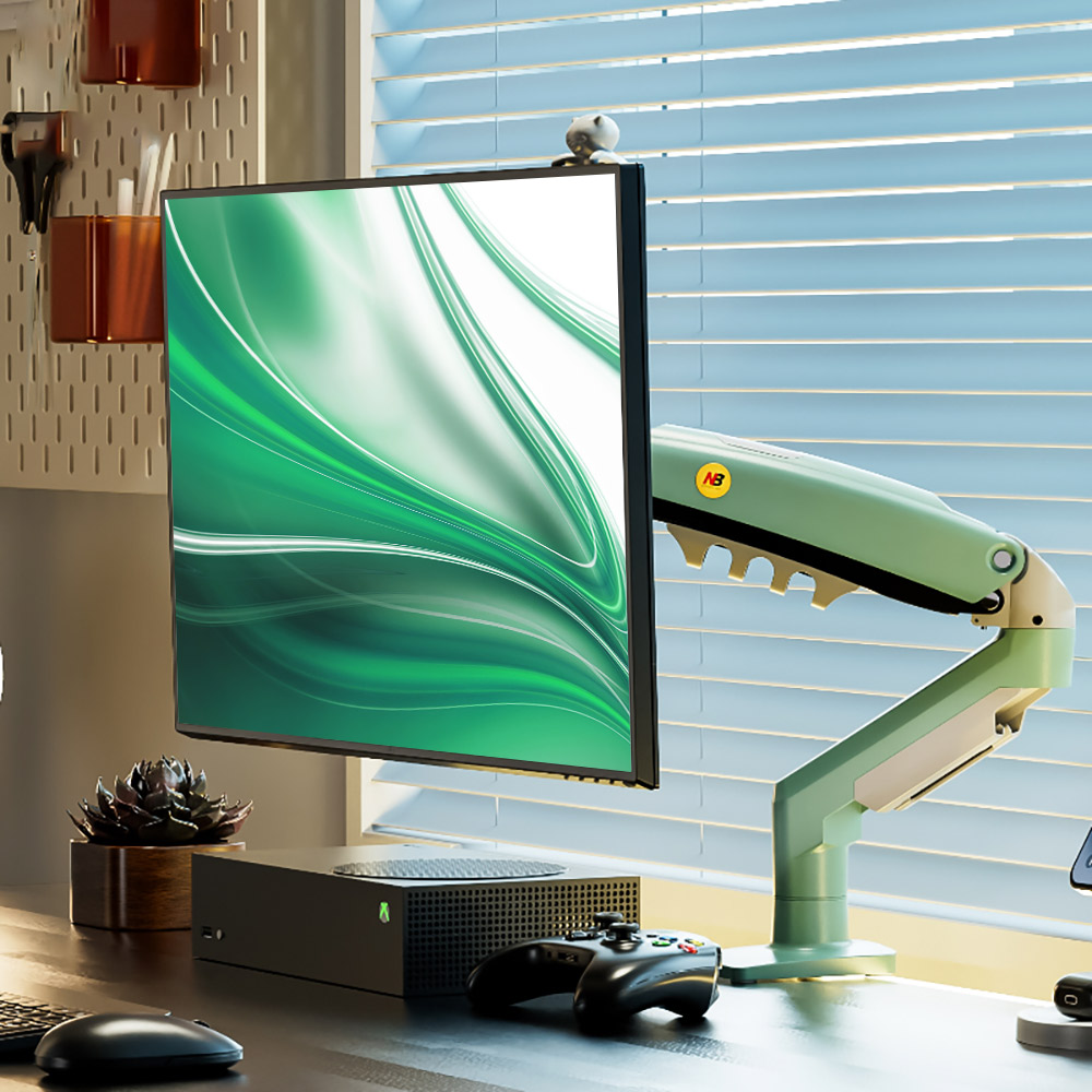 노스바유 NB F80 싱글 모니터암 거치대 올리브 그린