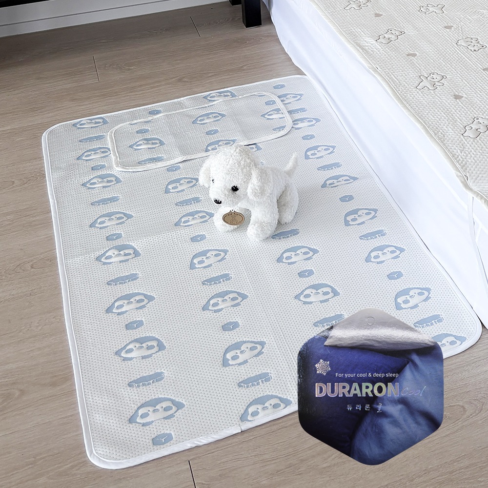 이지텍스 듀라론 국내산 냉감패드 태열 유아용 애견매트 쿨매트 곰 S 밴딩 X