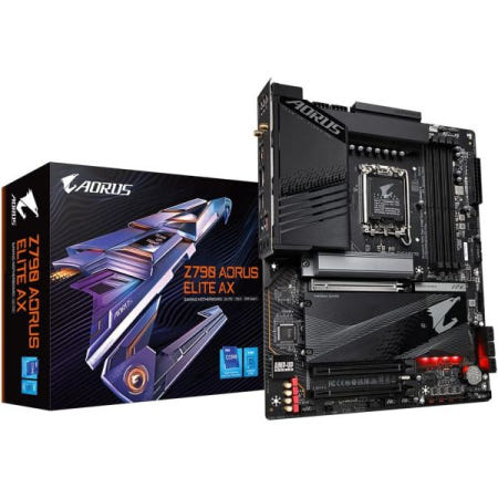 GIGABYTE [해외]GIGABYTE Z790 AORUS Elite AX 1.0 Intel LGA 1700 ATX Motherboard, 4X DDR5128GB, 3X PCI-E x16, 4X