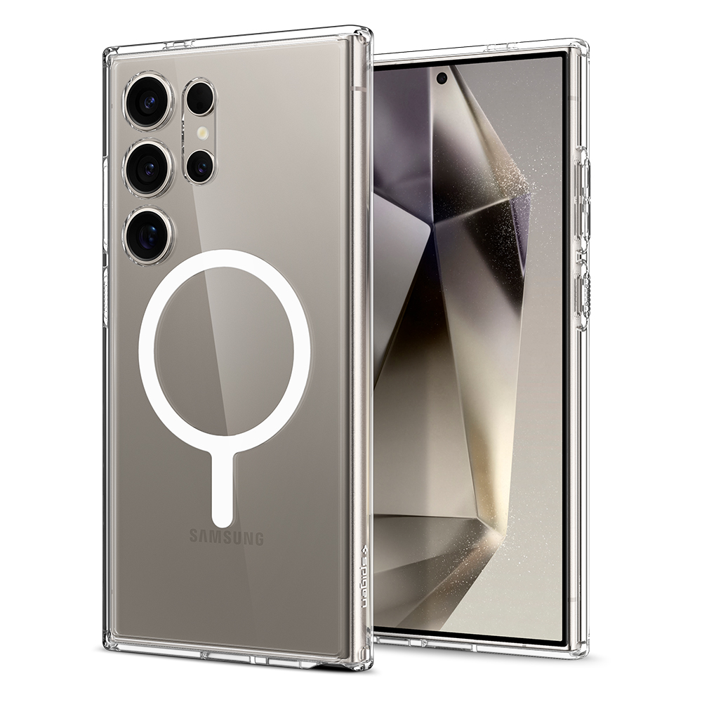 슈피겐 갤럭시 맥세이프 케이스 울트라하이브리드맥핏 클리어화이트, 갤럭시S24 울트라