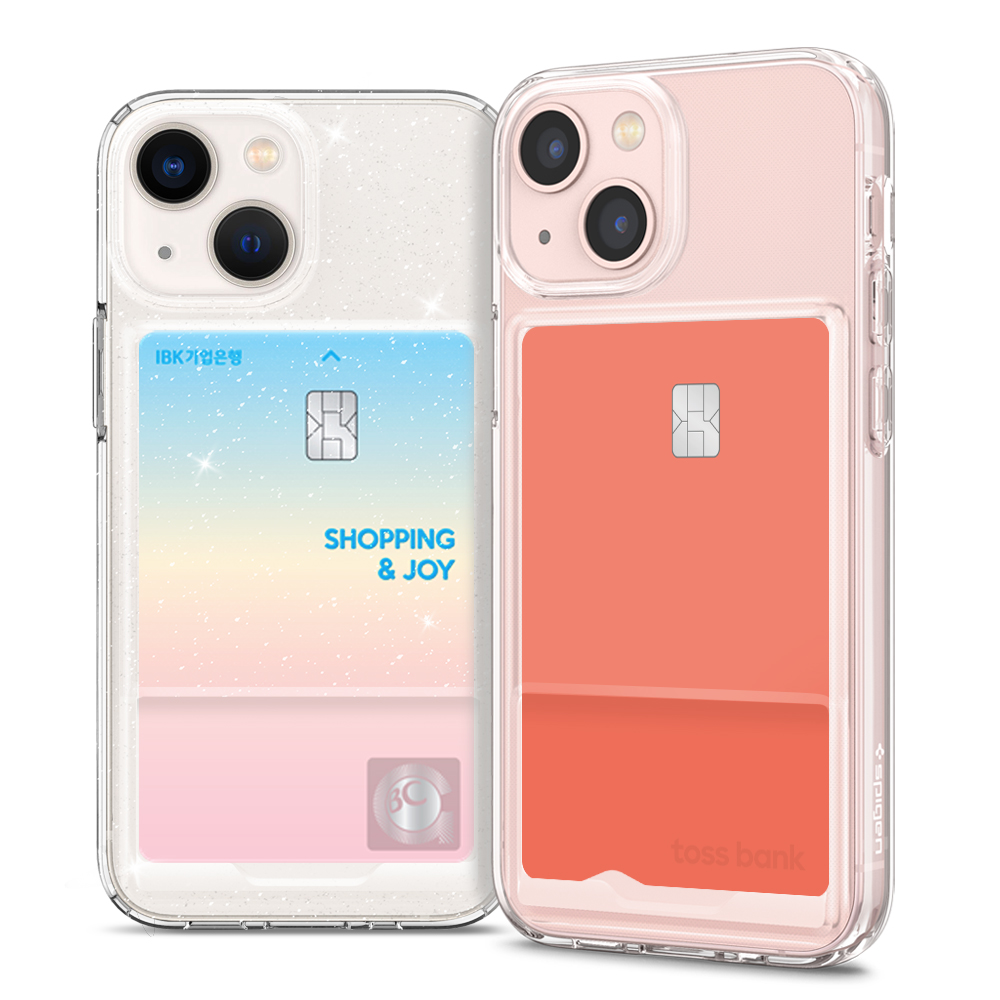 아이폰13 미니 카드 투명 케이스 크리스탈슬롯