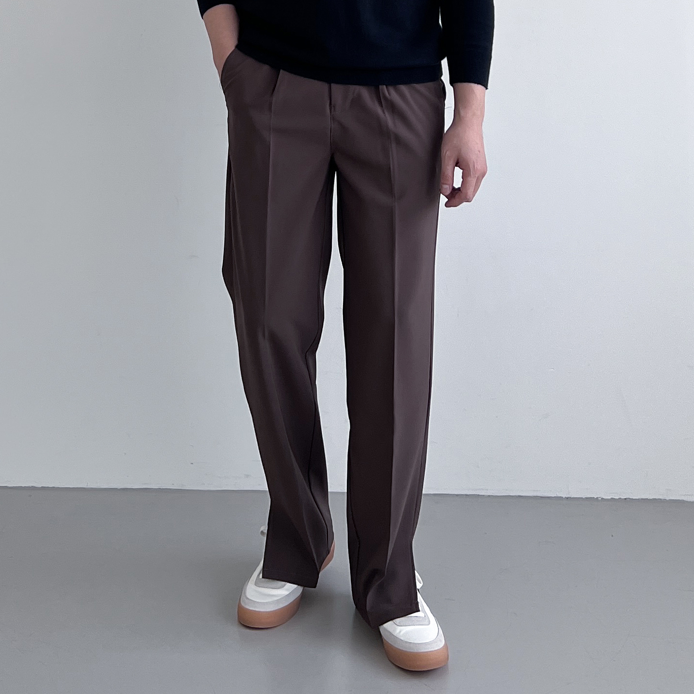 남자 부츠컷슬랙스 세미와이드슬랙스 링클프리바지 정장바지 - 상세 이미지 2