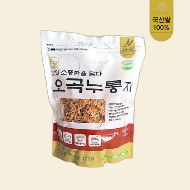 소담푸드 국내산쌀로 만든 오곡누룽지 820g 2개 : 복댕이가족