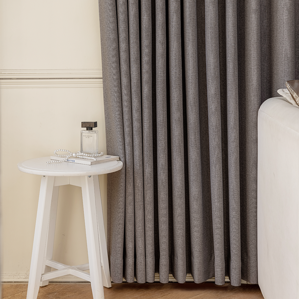 [맞춤커튼] 형상기억 화이트 100%암막커튼 거실 안방 사계절 주문제작 루나 140x180