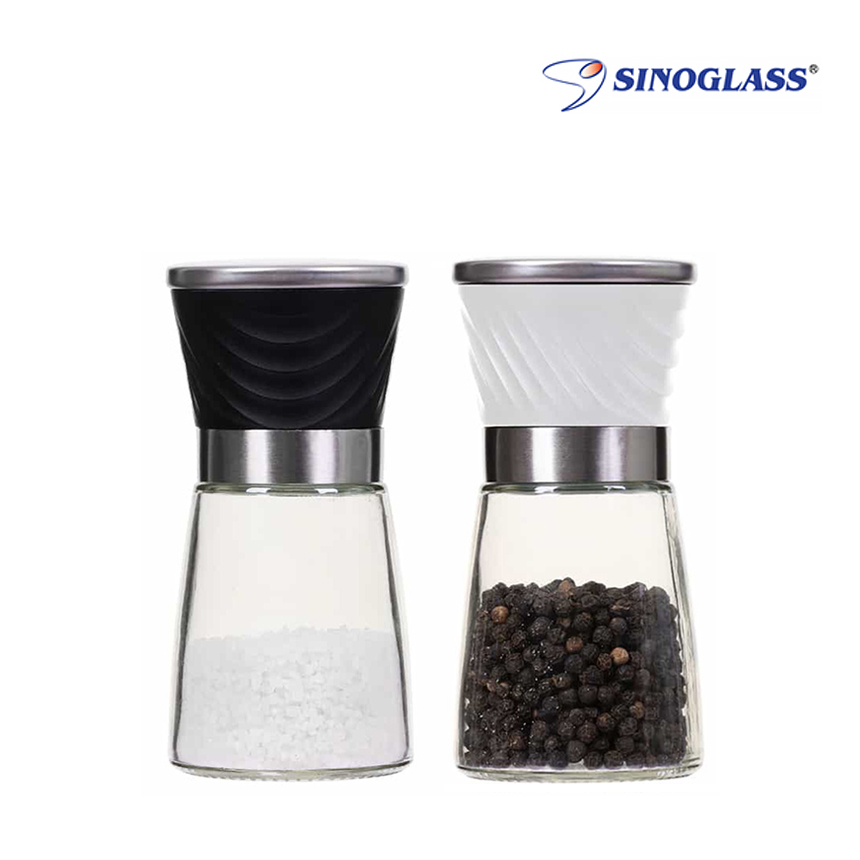 커플 소금후추 그라인더 160ml 2P(화이트&블랙) - 상품 이미지