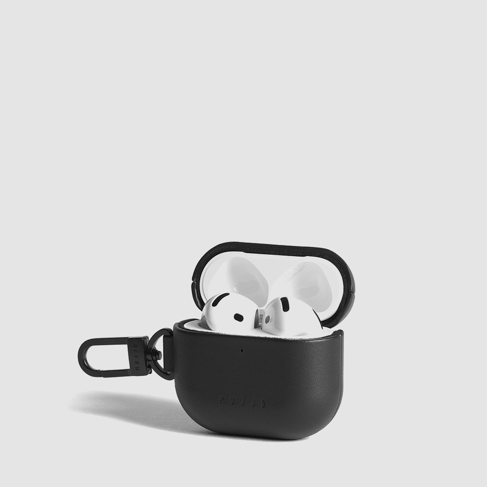 무쪼 에어팟4세대 가죽 케이스 - 블랙