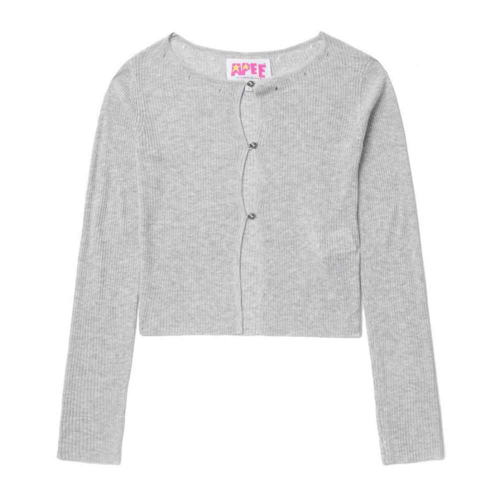베이프 우먼즈 가디건 BUTTON FRONT DISTRESSED CARDIGAN 4월 신상 CK20-220-001 - 메인 이미지